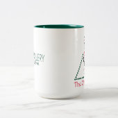 Das Gold Weihnachtsdachboden Tasse-Dummköpfe, Zweifarbige Tasse (Mittel)