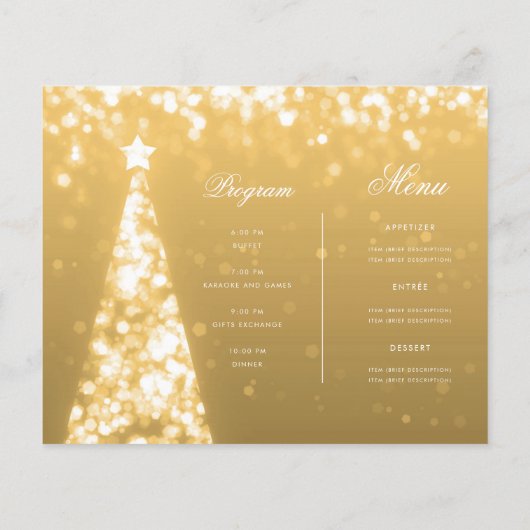 Das "Gold Winter Christmas Tree Invite Program" Flyer (Hinten)