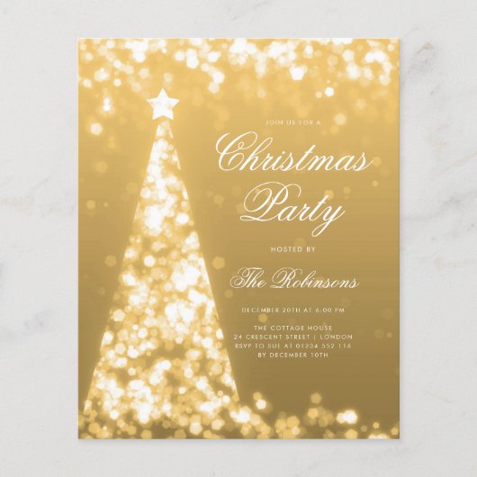 Das "Gold Winter Christmas Tree Invite Program" Flyer (Vorne)