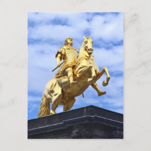 Das Golden Horseman in Dresden, Deutschland. Postkarte