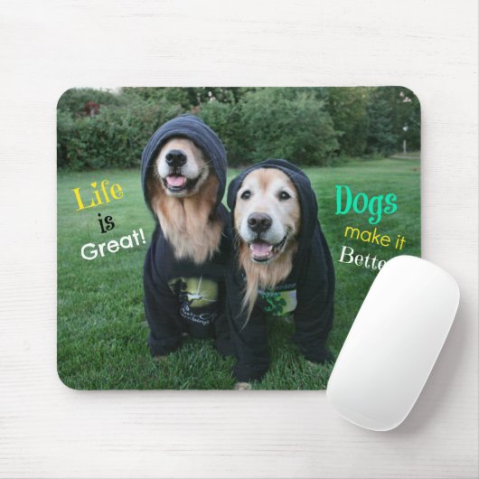 Das golden retriever-Leben ist groß Mousepad (Mit Mouse)