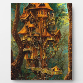 Das Golden Treehouse | Fantasy Tabletop Fotoplatte