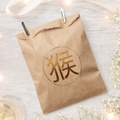 Das goldene chinesische Symbol des Affen-Neujahrs Geschenktütchen (Ausgeschnitten)