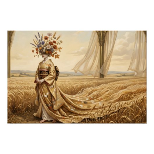 Das goldene Echo: Surrealer botanischer Geist in d Poster (Vorderseite)