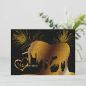 Das goldene Einhorn Einladung (Stehend Vorderseite)