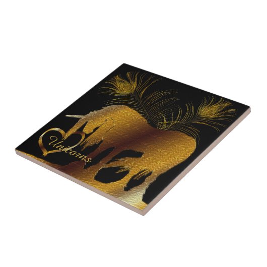 Das goldene Einhorn Fliese (Seite)