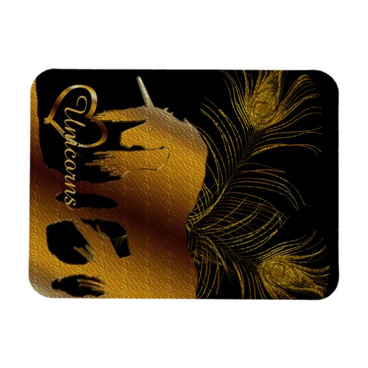 Das goldene Einhorn Magnet (Horizontal)