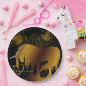 Das goldene Einhorn Pappteller (Party)