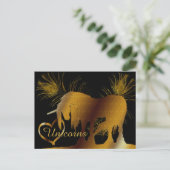 Das goldene Einhorn Postkarte (Stehend Vorderseite)