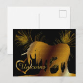 Das goldene Einhorn Postkarte (Vorne/Hinten)
