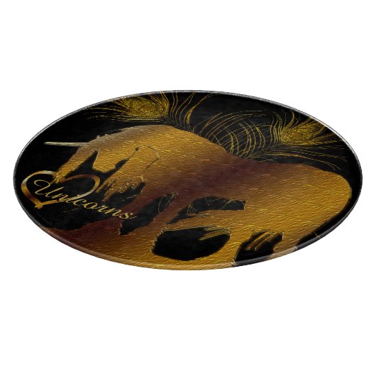 Das goldene Einhorn Schneidebrett (Ecke)