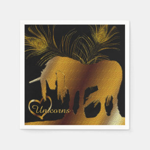 Das goldene Einhorn Serviette