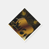 Das goldene Einhorn Serviette (Ecke)