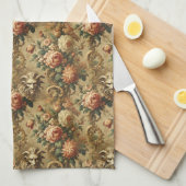 Das goldene Feuer - gotisch Viktorianisch Geschirrtuch (Viertel Falte)