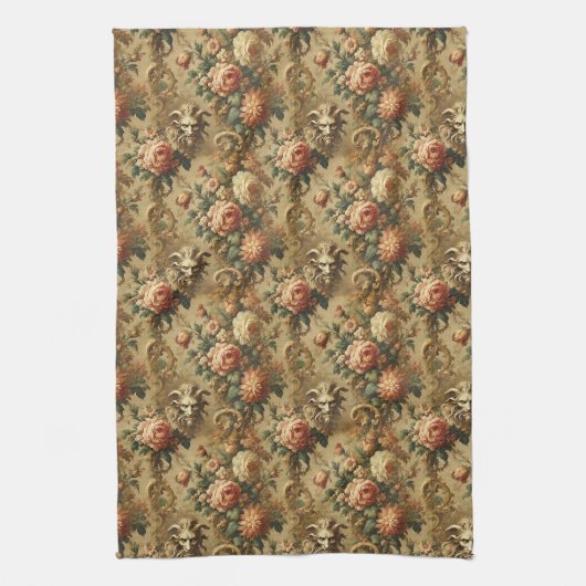 Das goldene Feuer - gotisch Viktorianisch Geschirrtuch (Vertikal)