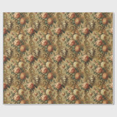 Das goldene Feuer - gotische Blumenbanane Geschenkpapier (Flach)