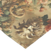 Das goldene Feuer - gotisches großes Muster Tischdecke (Schrägansicht)