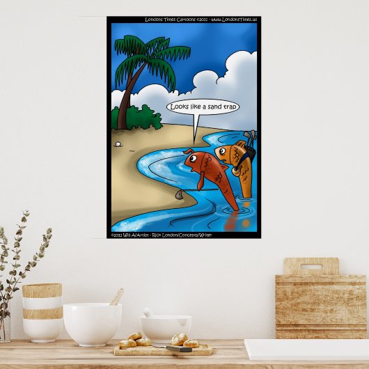 Das goldene Fish Funny Poster druckt (Küche)