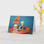 Das goldene Freundschafts-Boot Karte (Gelbe Blume)