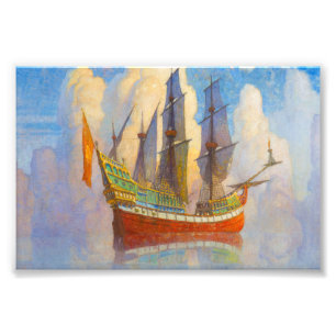 Das goldene Galleon von Newell Convers Wyeth Fotodruck