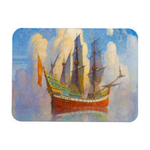 Das goldene Galleon von Newell Convers Wyeth Magnet