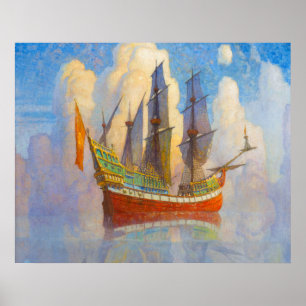 Das goldene Galleon von Newell Convers Wyeth Poster
