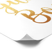 Das goldene Gästebuchzeichen. Hochzeitplakat. Fohl Poster (Ecke)