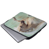 Das Goldene Hengstpferd Laptopschutzhülle (Vorne Knopf)