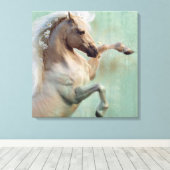 Das Goldene Hengstpferd - Poster Leinwanddruck (Insitu (Holzboden))