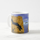 Das goldene Island Kaffeetasse (Vorderseite Links)