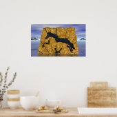 Das goldene isländische ~poster poster (Küche)