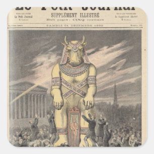 Das Goldene Kalb Quadratischer Aufkleber