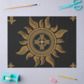 Das goldene keltische Kreuz. Seidenpapier (Basteln)