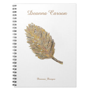 Das goldene Leaf-Spiral-Foto-Notebook Notizblock