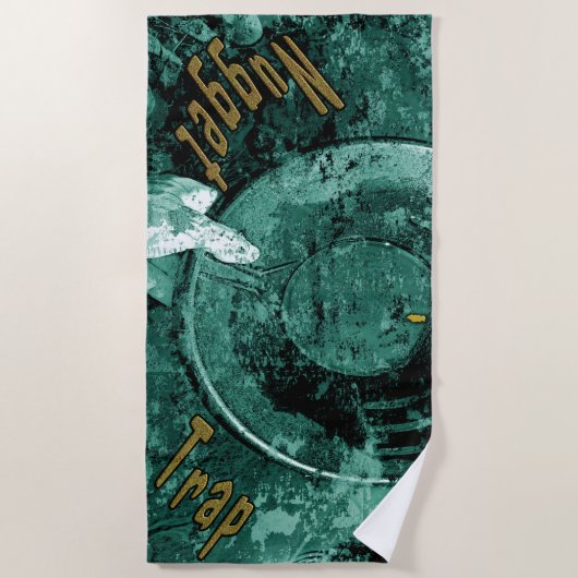 Das goldene Nugget Trap Beach Handtuch (Vorderseite)