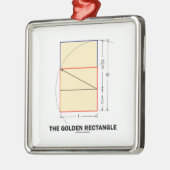 Das goldene Rechteck (Geometry Math Ratio) Silbernes Ornament (Links)