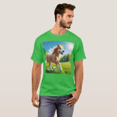 Das goldene Retrieverpferd T-Shirt (Vorne ganz)