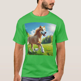 Das goldene Retrieverpferd T-Shirt