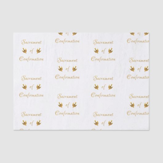Das goldene Sakrament der Bestätigung und der Heil Seidenpapier (Vorderseite)