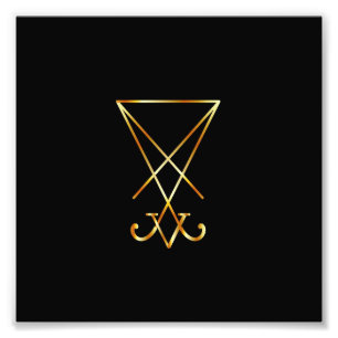 Das goldene sigil von Lucifer Fotodruck