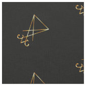 Das goldene sigil von Lucifer Stoff (Nahaufnahme)
