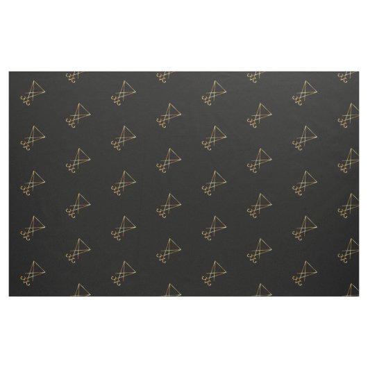Das goldene sigil von Lucifer Stoff (Fat Quarter (45,7 x 55,9 cm))