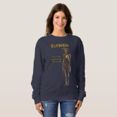 Das goldene Skelett Gothic Halloween Sweatshirt (Vorne ganz)