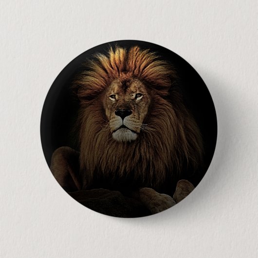 Das goldene, stolze Lion Africa Button (Vorderseite)