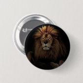 Das goldene, stolze Lion Africa Button (Vorne & Hinten)