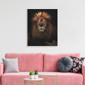 Das goldene, stolze Lion Africa Leinwanddruck (Insitu (Wohnzimmer))