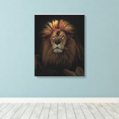 Das goldene, stolze Lion Africa Leinwanddruck (Insitu (Holzboden))