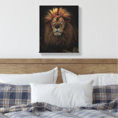 Das goldene, stolze Lion Africa Leinwanddruck (Insitu (Schlafzimmer))
