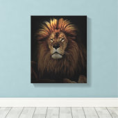 Das goldene, stolze Lion Africa Leinwanddruck (Insitu (Holzboden))