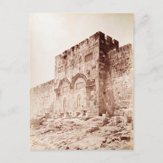 Das goldene Tor in Jerusalem, heiliges Land Postkarte (Vorderseite)